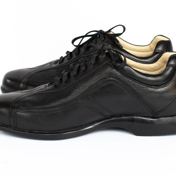 Neil M Shoes Mens 11.5 EEE Wide Black Leather Designer Lace Up Sporty Business - Picture 10 of 11